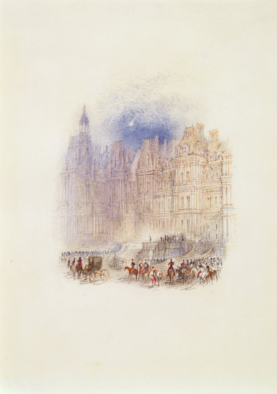 Fontainebleau: La partenza di Napoleone da Joseph Mallord William Turner