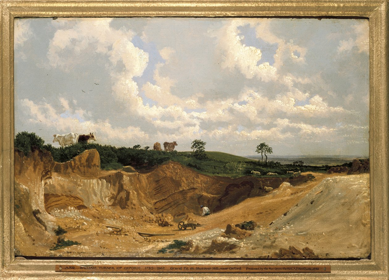 Cava di ghiaia su Shotover Hill, vicino a Oxford, c. 1818 da Joseph Mallord William Turner