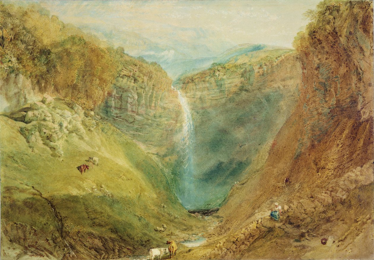 Cascata di Hardraw, Yorkshire, c.1820 da Joseph Mallord William Turner