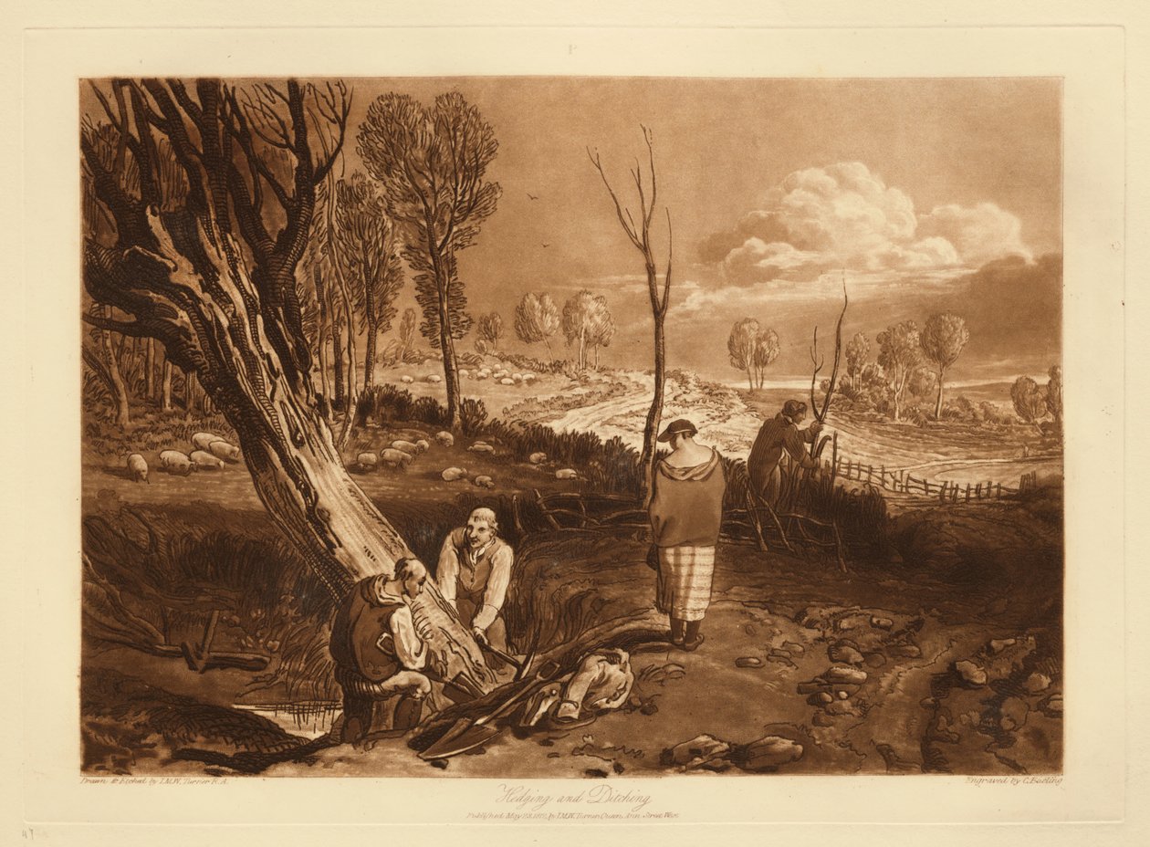 Siepi e fossati da Joseph Mallord William Turner