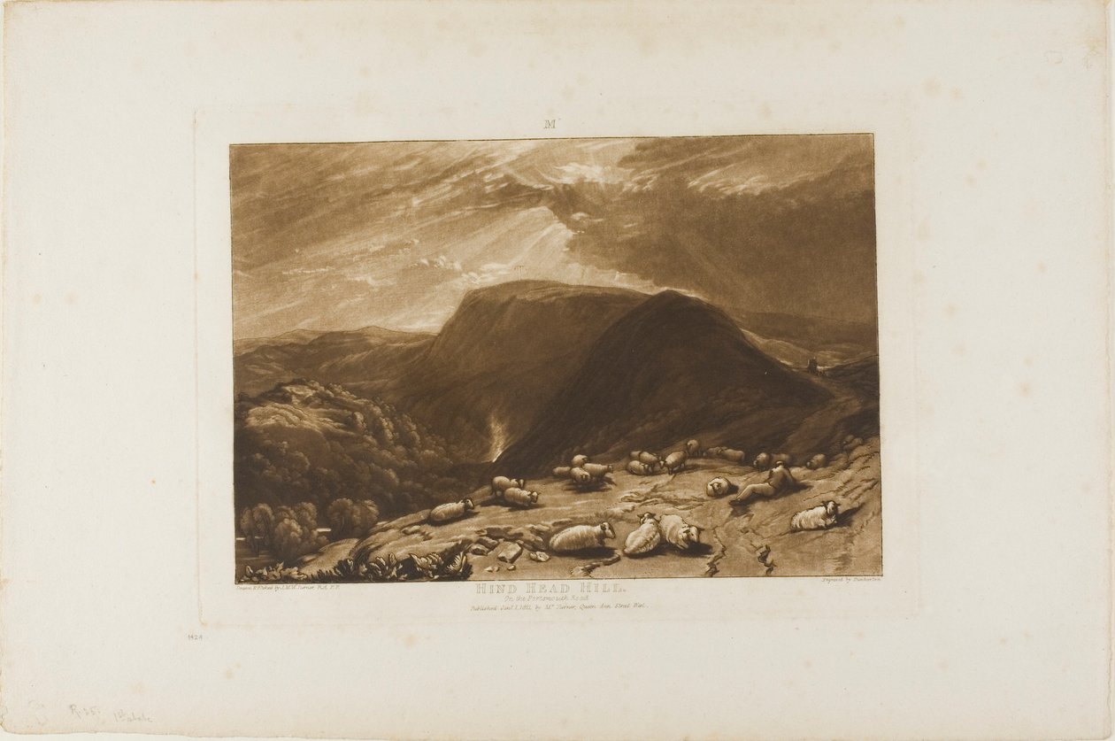 Hind Head Hill, tavola 25 da Liber Studiorum da Joseph Mallord William Turner