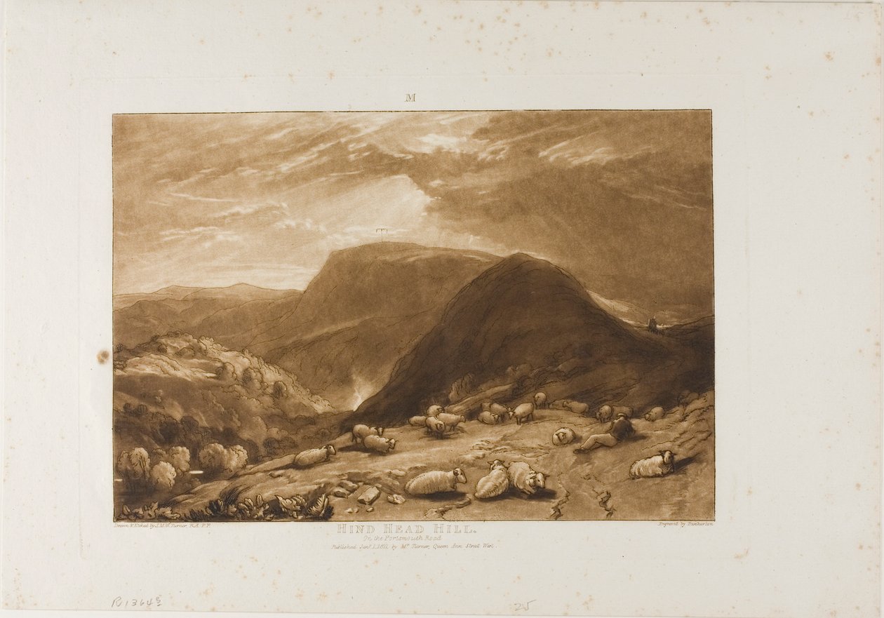Hind Head Hill, tavola 25 da Liber Studiorum da Joseph Mallord William Turner