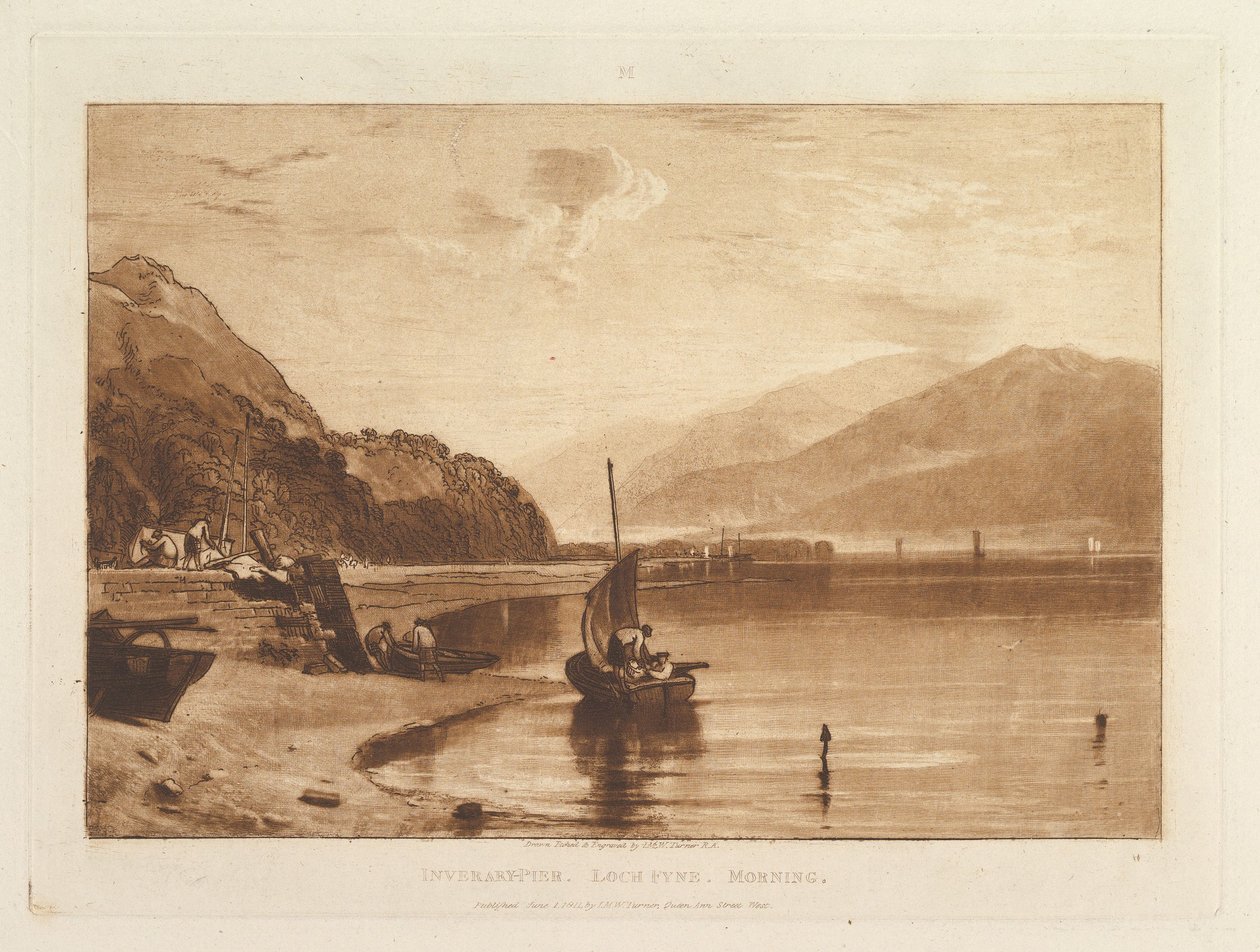 Molo di Inverary, Loch Fyne, mattina (Liber Studiorum, parte VII, tavola 35) da Joseph Mallord William Turner