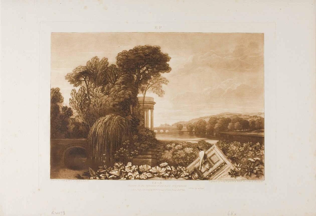 Iside, tavola 68 da Liber Studiorum da Joseph Mallord William Turner