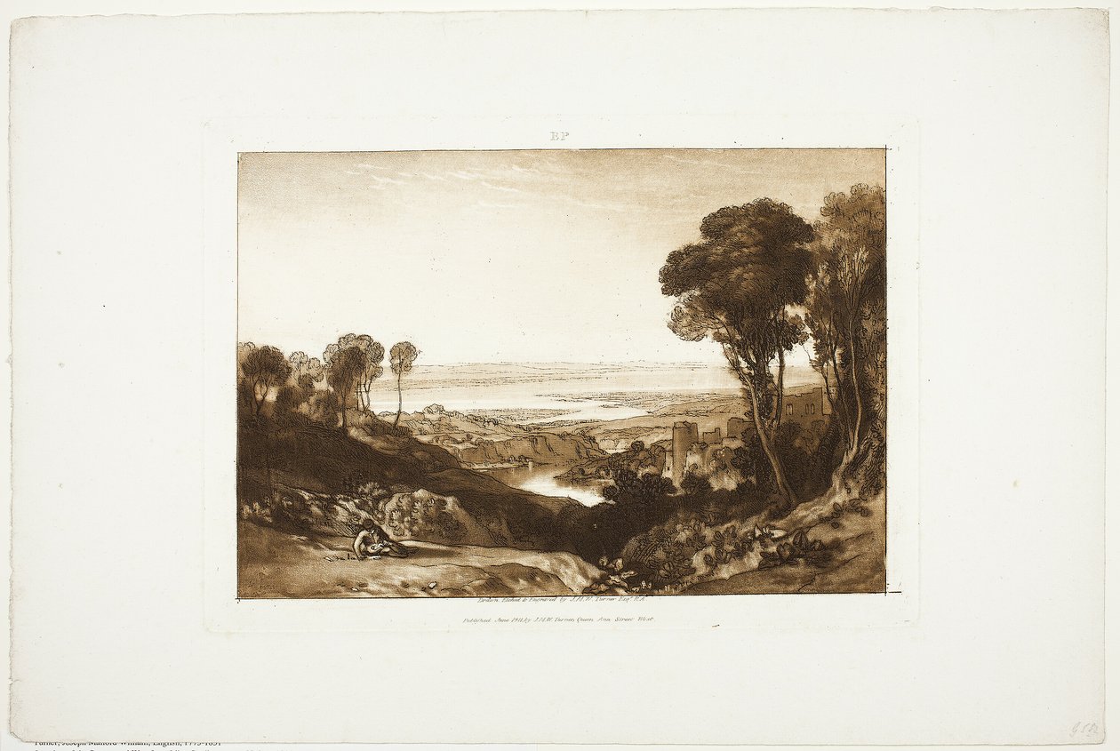 Incrocio del Severn e del Wye, da Liber Studiorum, n. 28 da Joseph Mallord William Turner