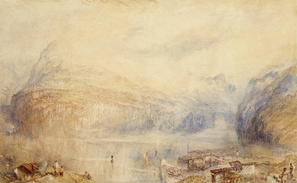Il Lago dei Quattro Cantoni visto da Brunnen da Joseph Mallord William Turner