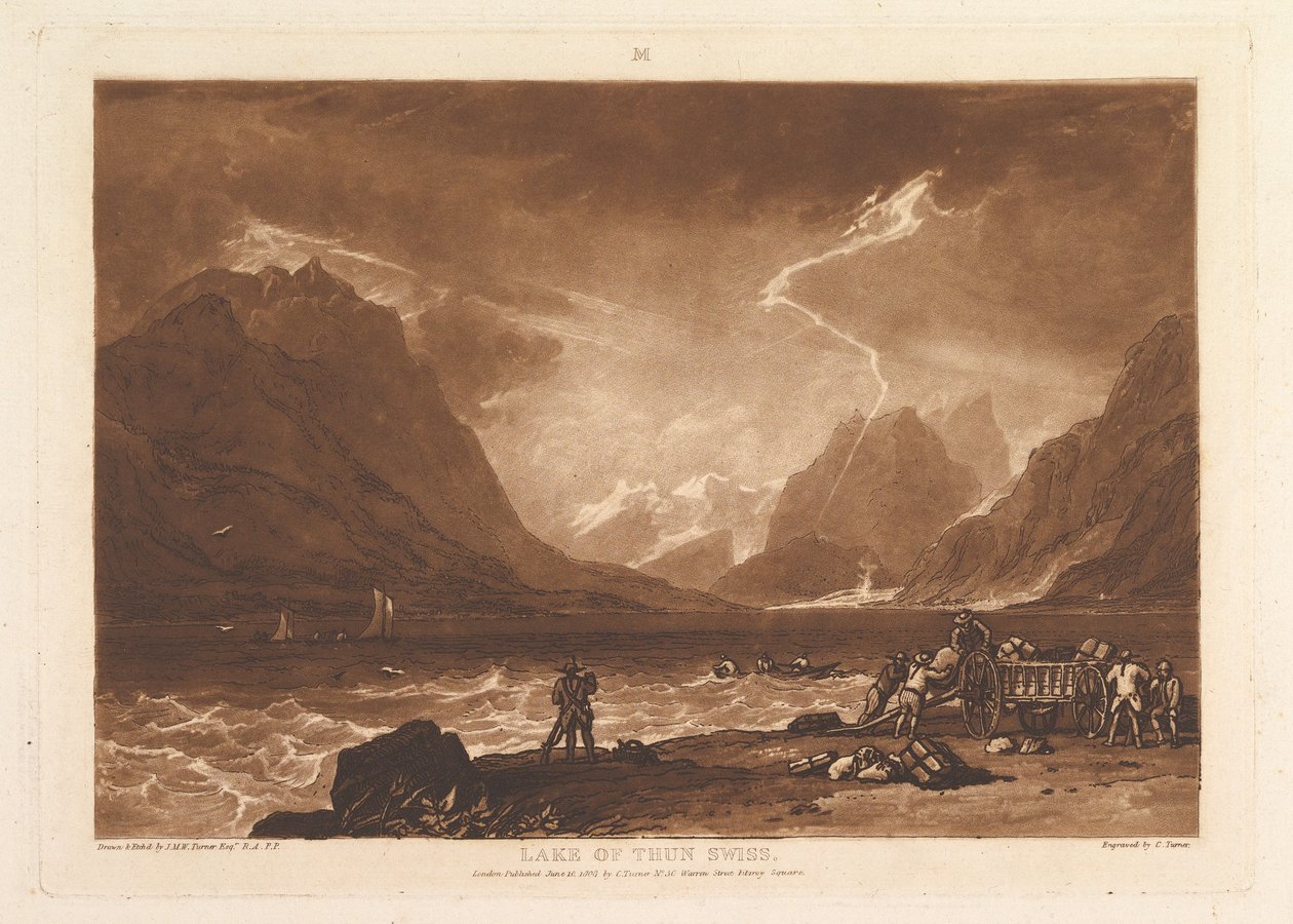 Lago di Thun, Swiss Liber Studiorum, parte III, tavola 15 da Joseph Mallord William Turner