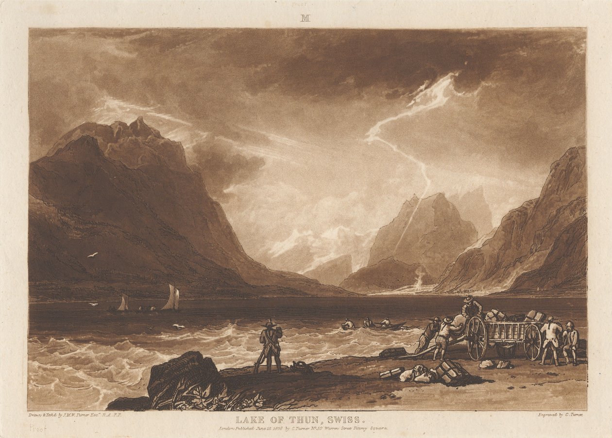 Lago di Thun, Svizzera da Joseph Mallord William Turner
