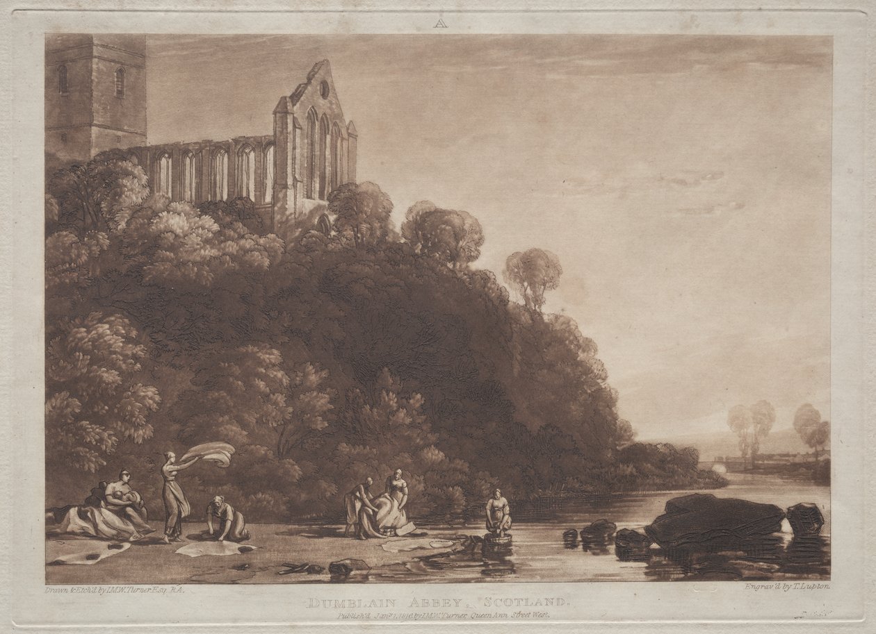 Liber Studiorum: Abbazia di Dumblain, Scozia da Joseph Mallord William Turner