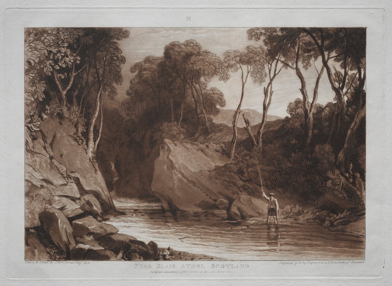 Liber Studiorum: Vicino a Blair Athol, Scozia da Joseph Mallord William Turner