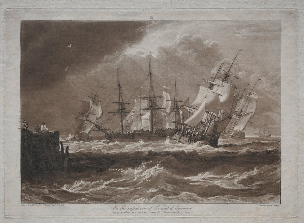 Liber Studiorum: Navi in una brezza da Joseph Mallord William Turner