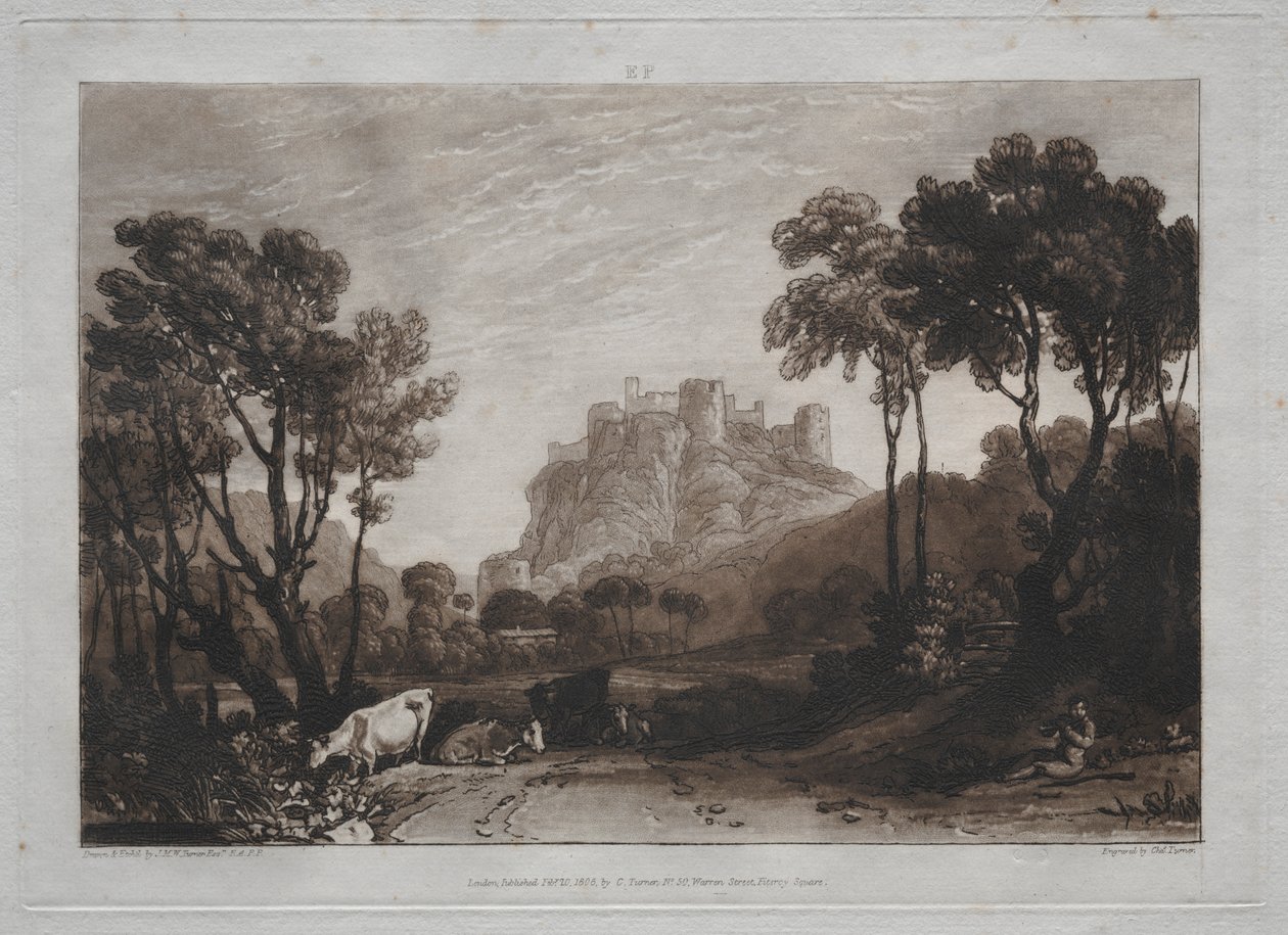 Liber Studiorum: Il castello sopra i prati da Joseph Mallord William Turner