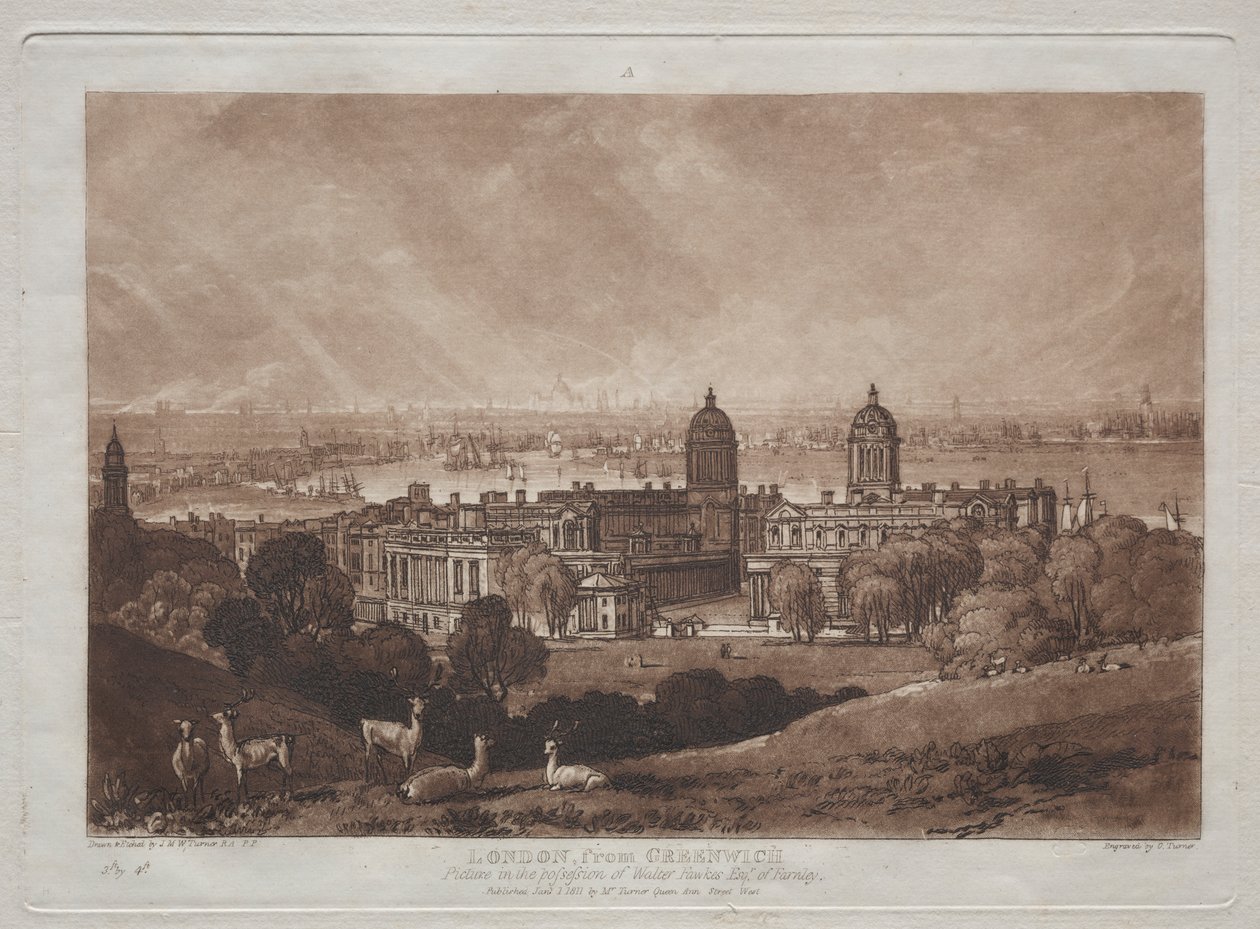 Londra da Greenwich da Joseph Mallord William Turner