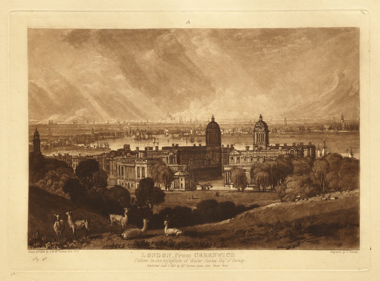 Londra da Greenwich da Joseph Mallord William Turner