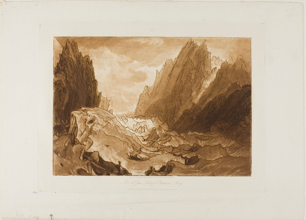 Mer de Glace, tavola 50 da Liber Studiorum da Joseph Mallord William Turner