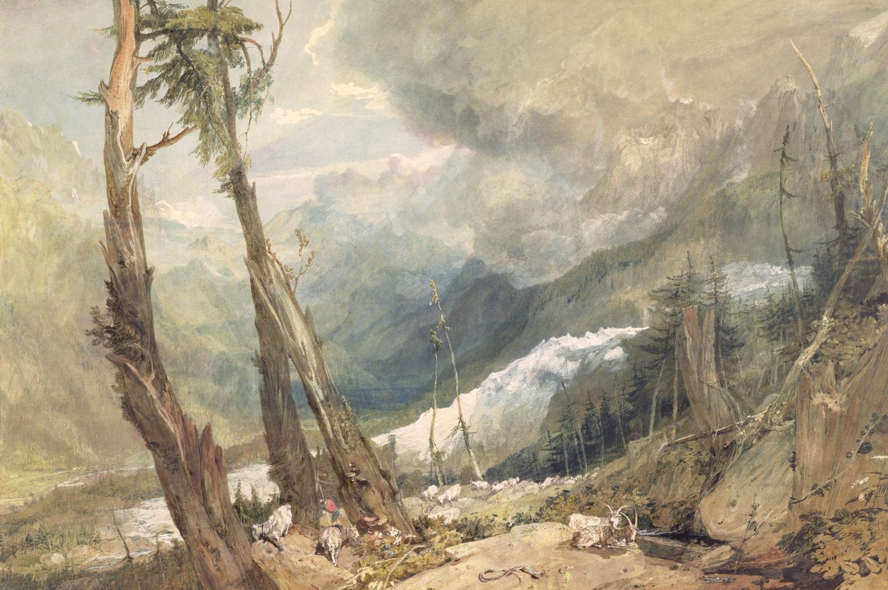 Mere de Glace, nella valle di Chamouni, Svizzera da Joseph Mallord William Turner