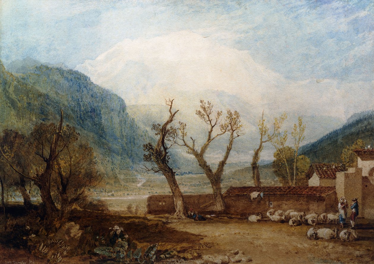 Monte Bianco, dal ponte di San Martino, Sallanches da Joseph Mallord William Turner