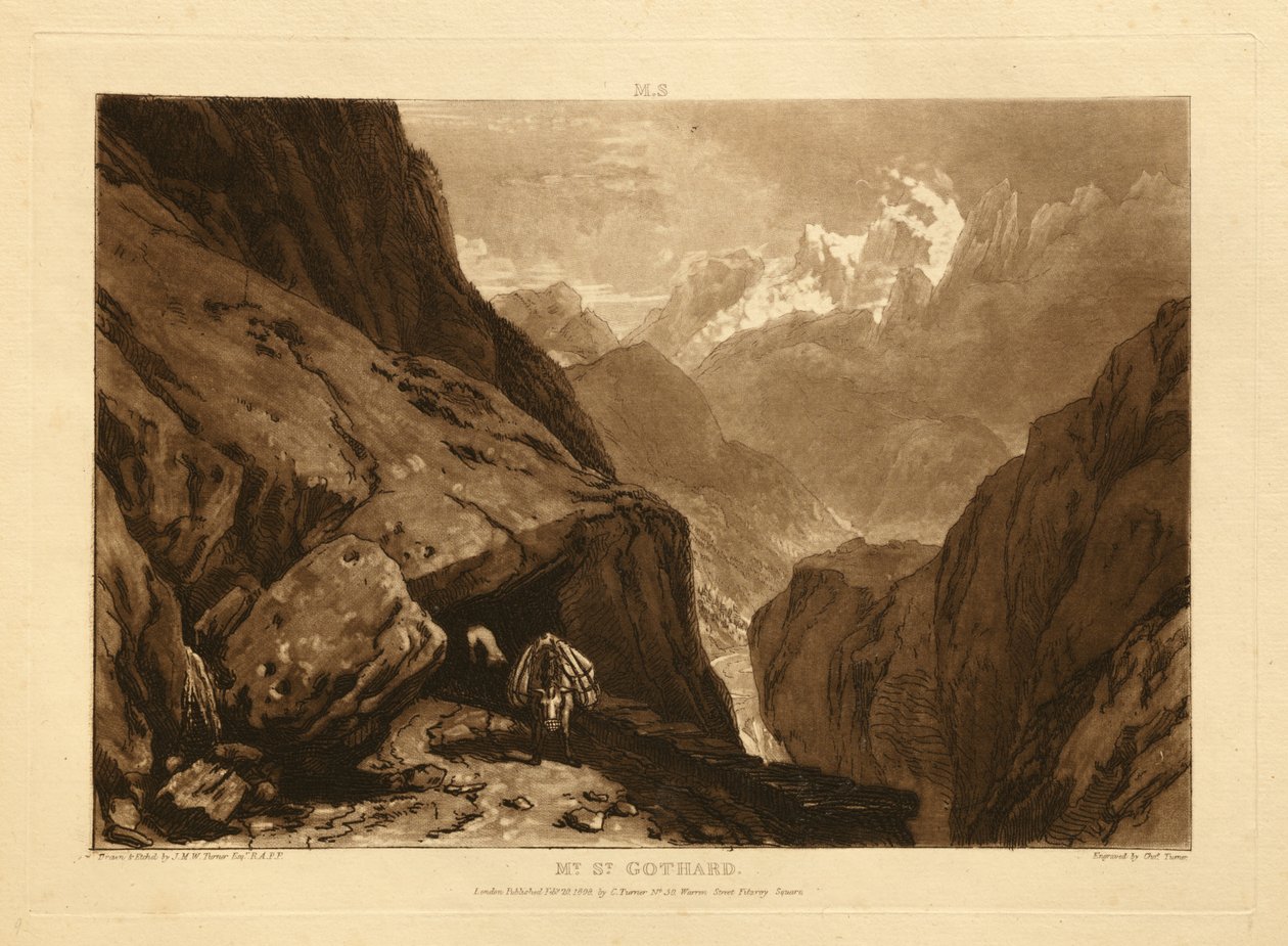 Monte San Gottardo da Joseph Mallord William Turner