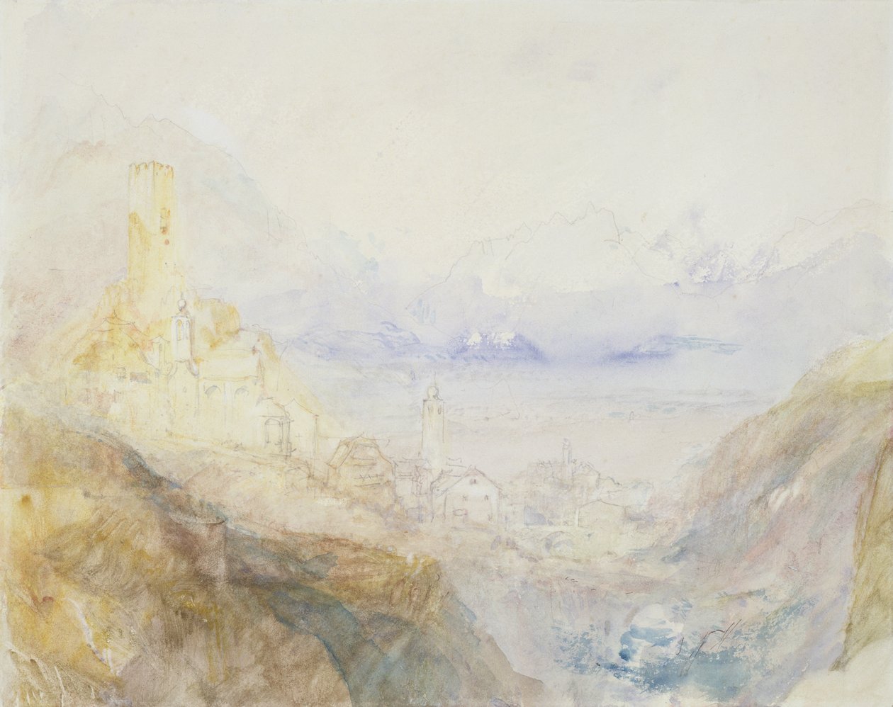 No.0588 Hospenthal, Cascata di San Gottardo, mattina da Joseph Mallord William Turner