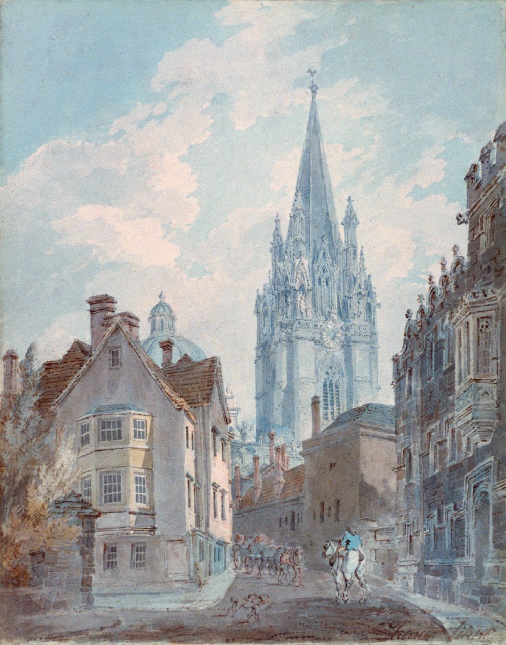 Oxford: St Marys da Oriel Lane, 1792-1793 da Joseph Mallord William Turner