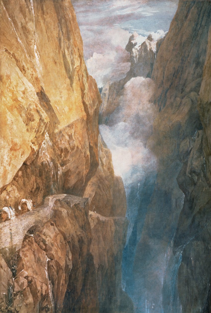 Passaggio del Monte San Gottardo dal Ponte del Diavolo, 1804 da Joseph Mallord William Turner