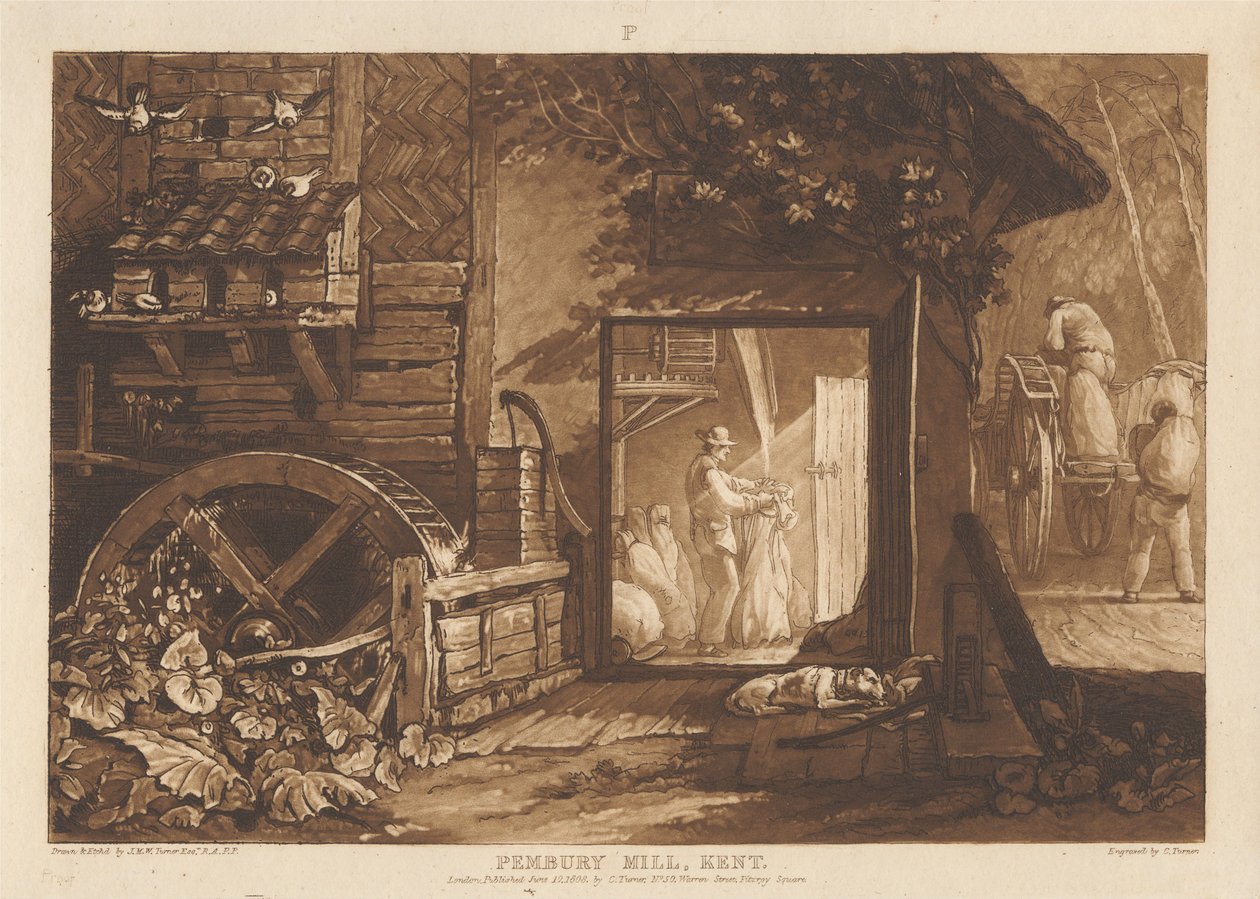Mulino di Pembury, Kent da Joseph Mallord William Turner