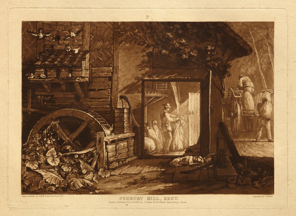Mulino di Pembury, Kent da Joseph Mallord William Turner