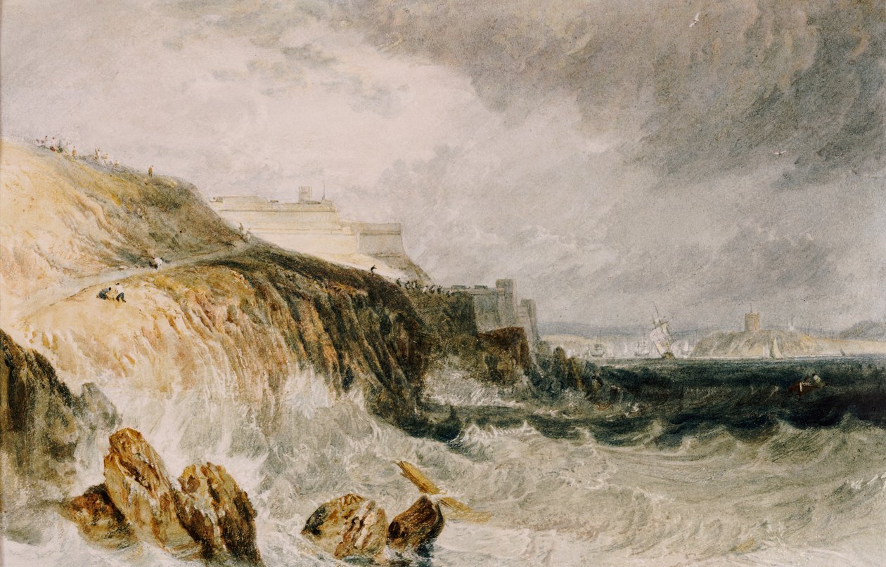 Cittadella di Plymouth, una tempesta, 1815 da Joseph Mallord William Turner