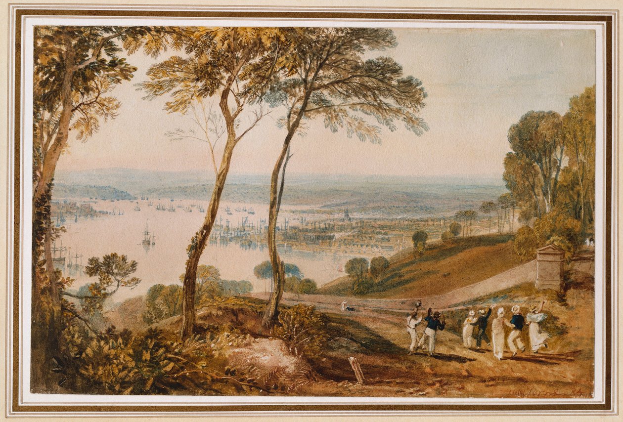 Plymouth Dock, vicino a Mount Edgecumbe da Joseph Mallord William Turner