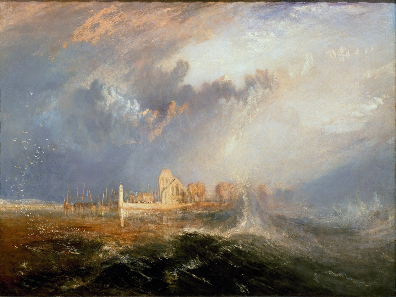 Quillebeuf alla foce della Senna (Quillebeuf-sur-Seine, Quillebeuf sur Seine) in Normandia da Joseph Mallord William Turner