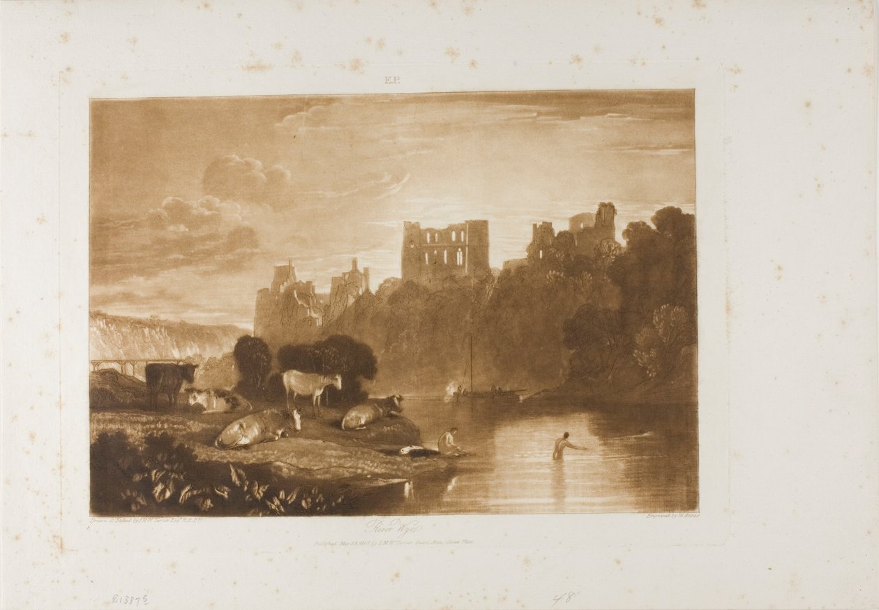 Fiume Wye, tavola 48 da Liber Studiorum da Joseph Mallord William Turner