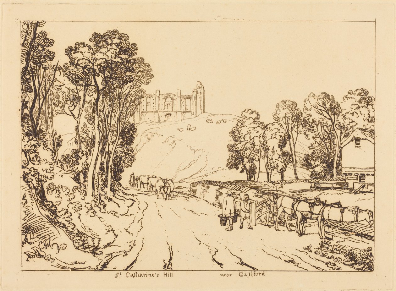 Collina di Santa Caterina presso Guildford da Joseph Mallord William Turner