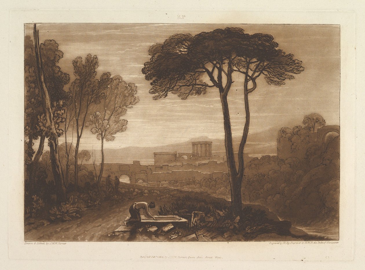 Scena nella Campagna Liber Studiorum, parte VIII, tavola 38, 1 febbraio 1812 da Joseph Mallord William Turner