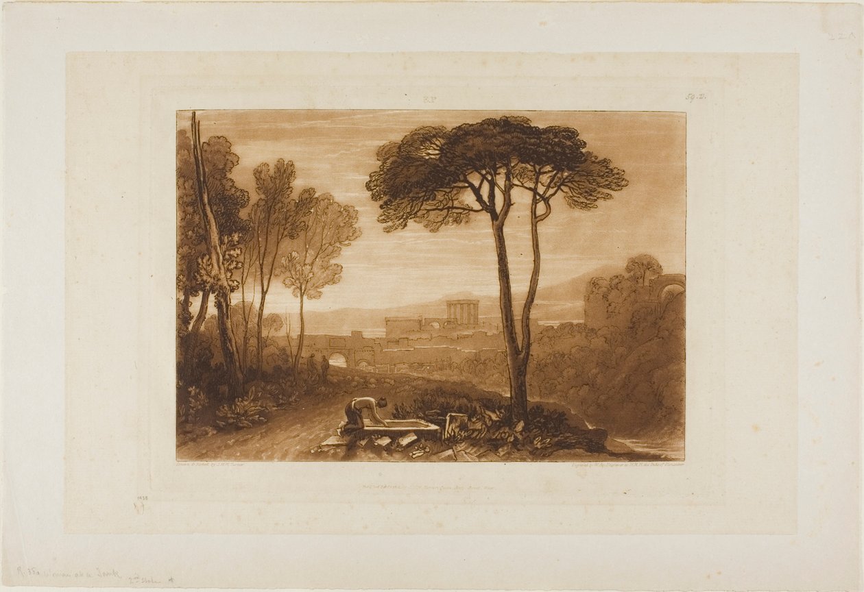 Scena nella Campagna, tavola 38 da Liber Studiorum da Joseph Mallord William Turner