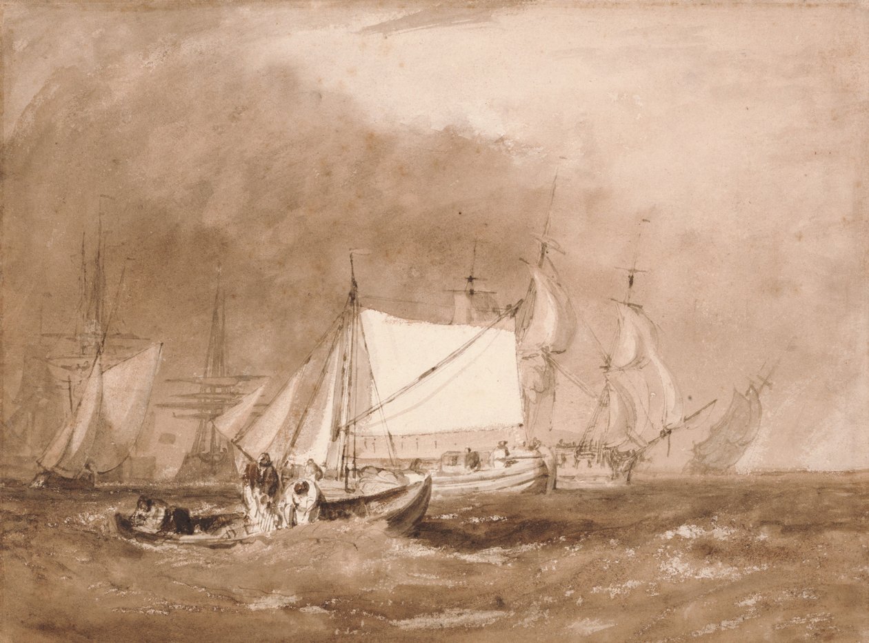 Scena marittima con pescatori da Joseph Mallord William Turner