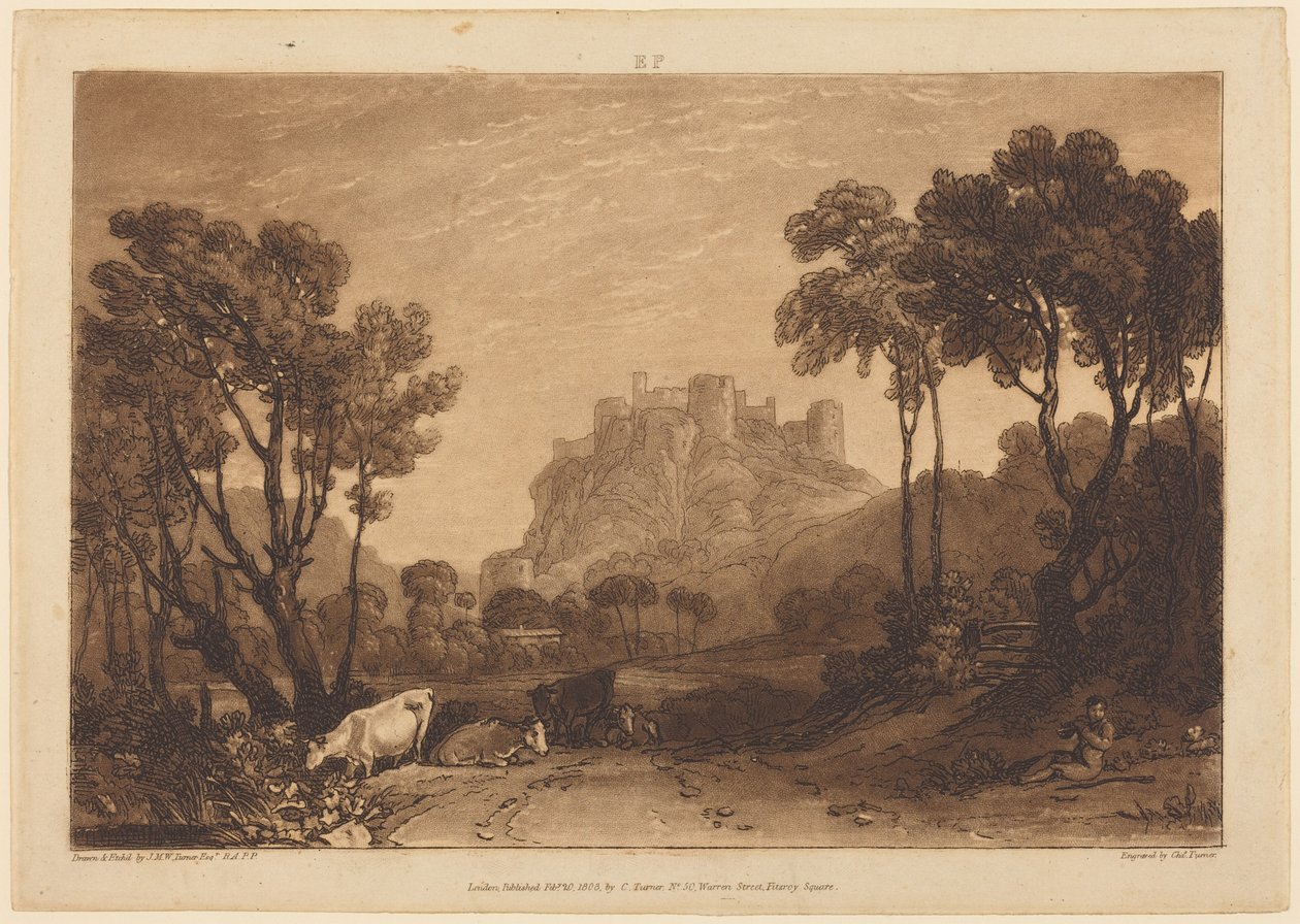 Il castello sopra i prati da Joseph Mallord William Turner