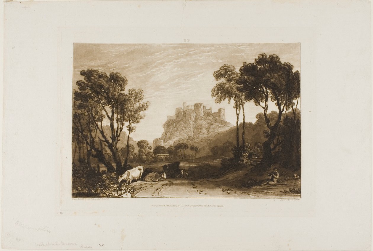 Il Castello Sopra i Prati, tavola 8 da Liber Studiorum da Joseph Mallord William Turner