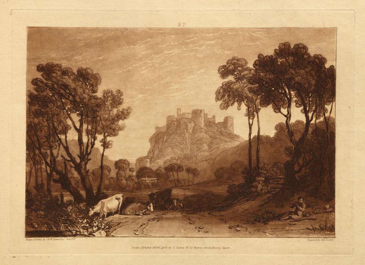 Il castello sopra i prati da Joseph Mallord William Turner