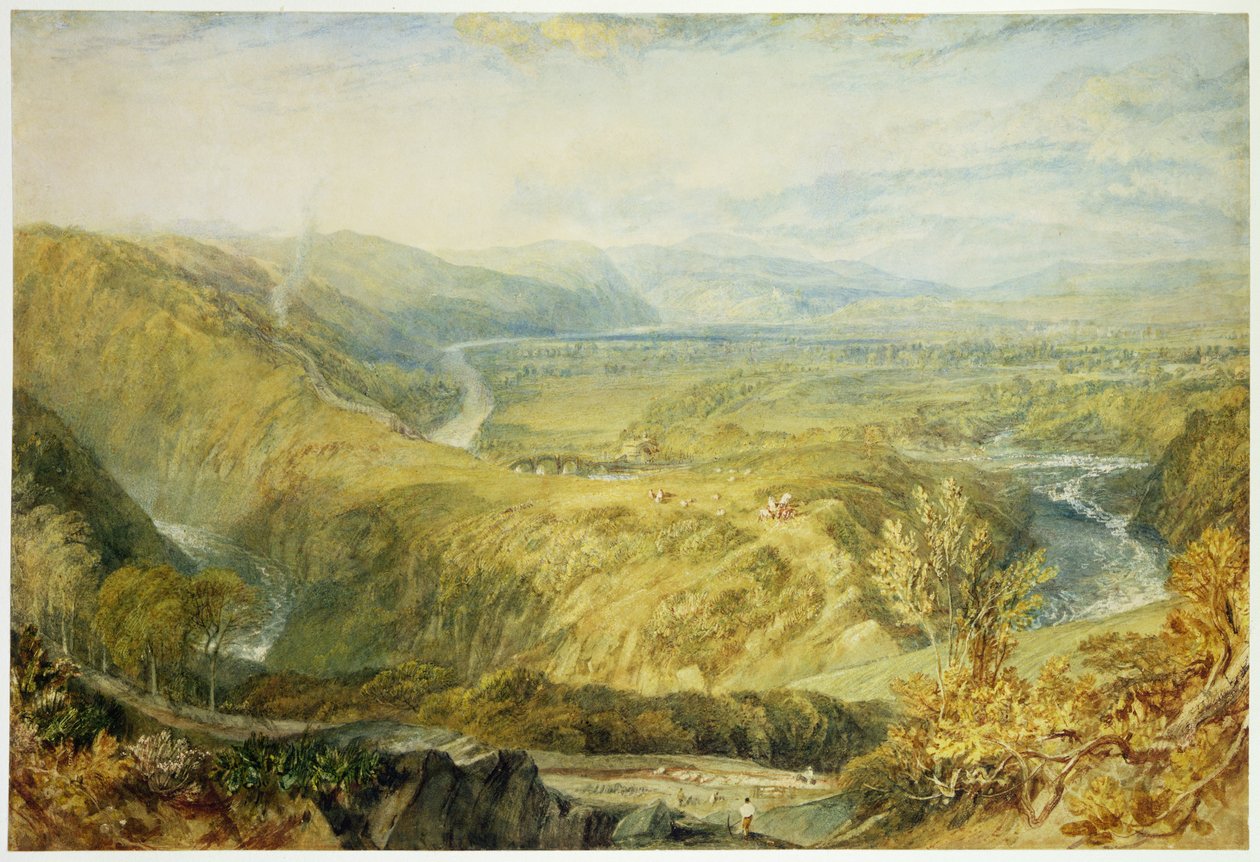 La curva del Lune, verso il castello di Hornby, 1816-18 da Joseph Mallord William Turner