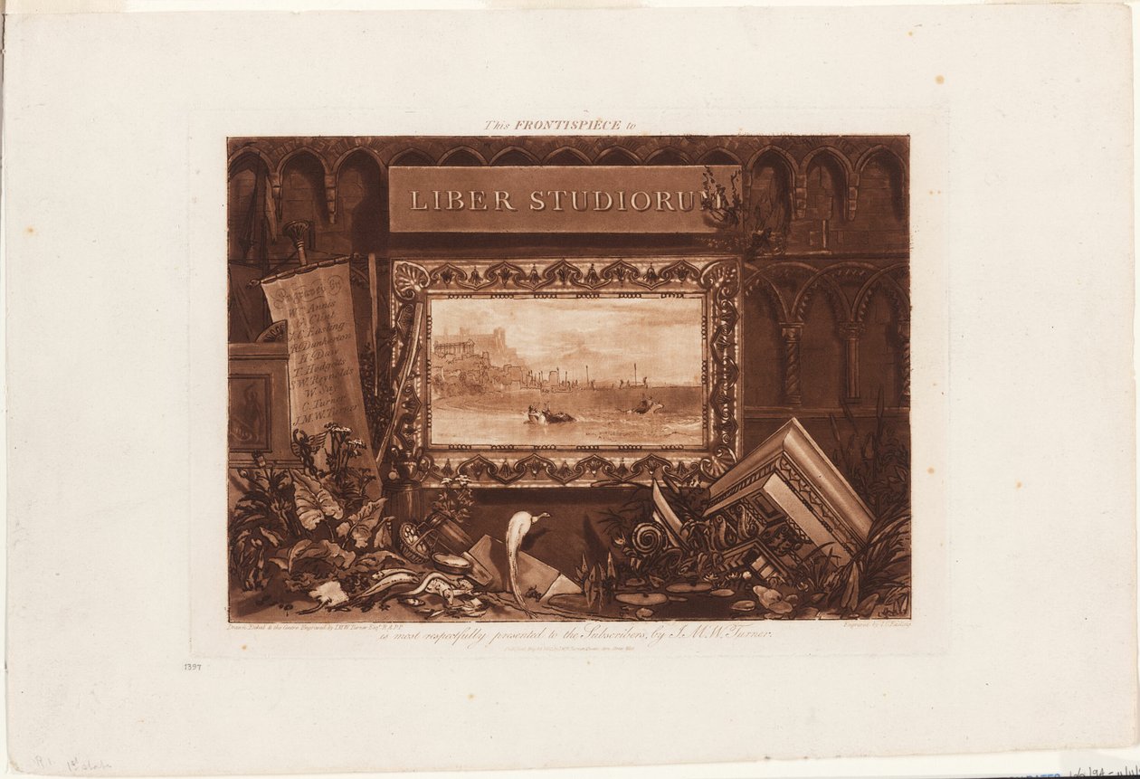 Il frontespizio di Liber Studiorum da Joseph Mallord William Turner