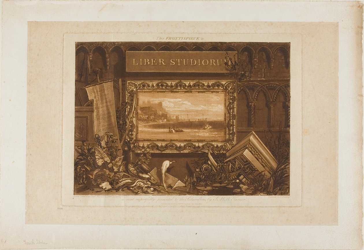 Il frontespizio di Liber Studiorum da Joseph Mallord William Turner