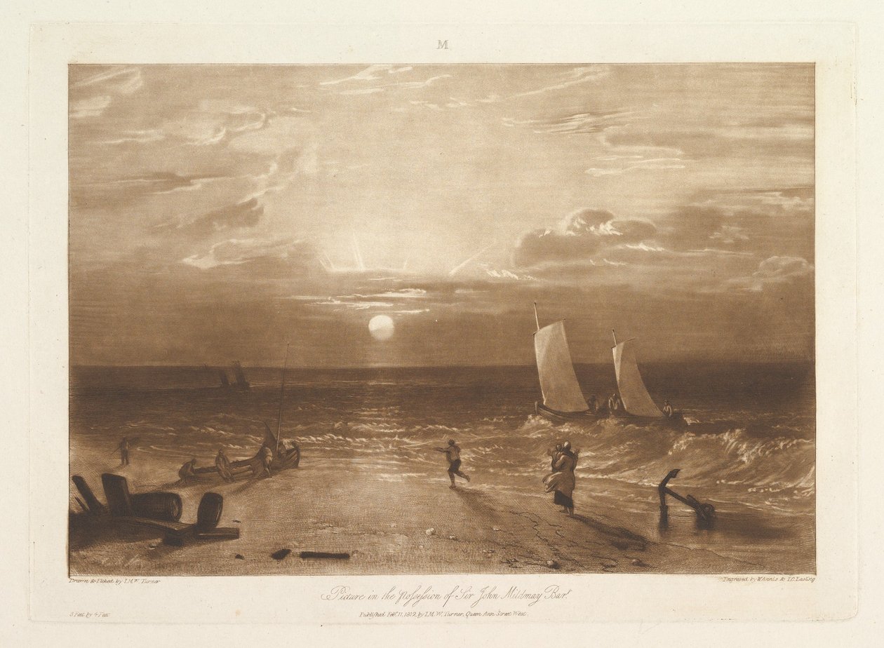 Il pezzo di mare di Mildmay Liber Studiorum, parte VIII, tavola 40, 11 febbraio 1812 da Joseph Mallord William Turner