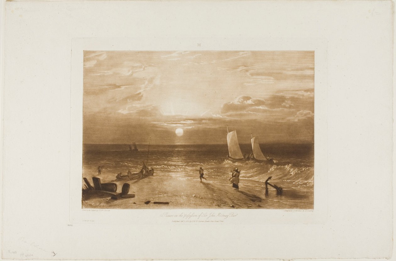 Il Mare di Mildmay, tavola 40 da Liber Studiorum da Joseph Mallord William Turner