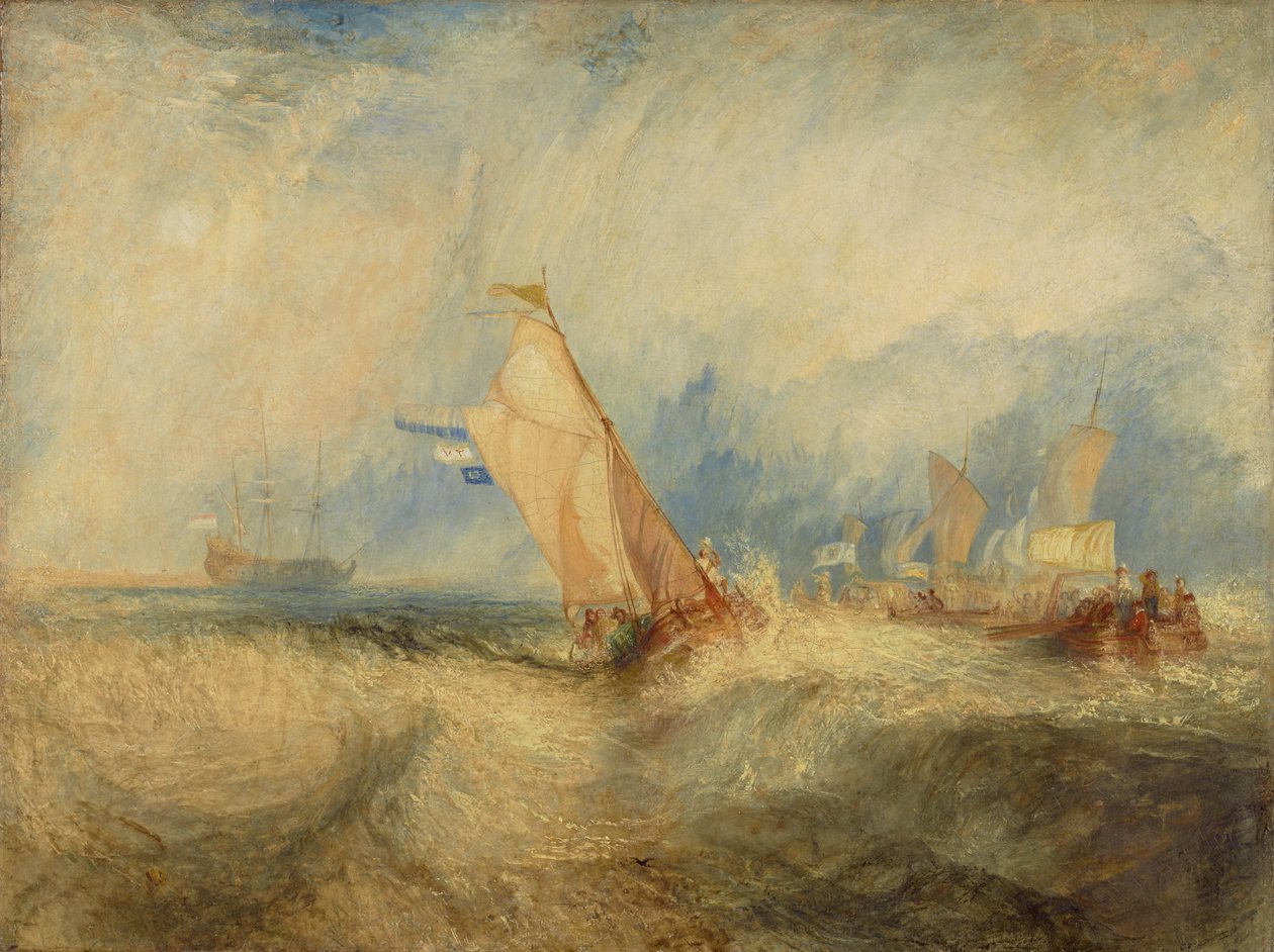 Van Tromp, nel tentativo di compiacere i suoi padroni, naviga in mare e si bagna per bene da Joseph Mallord William Turner