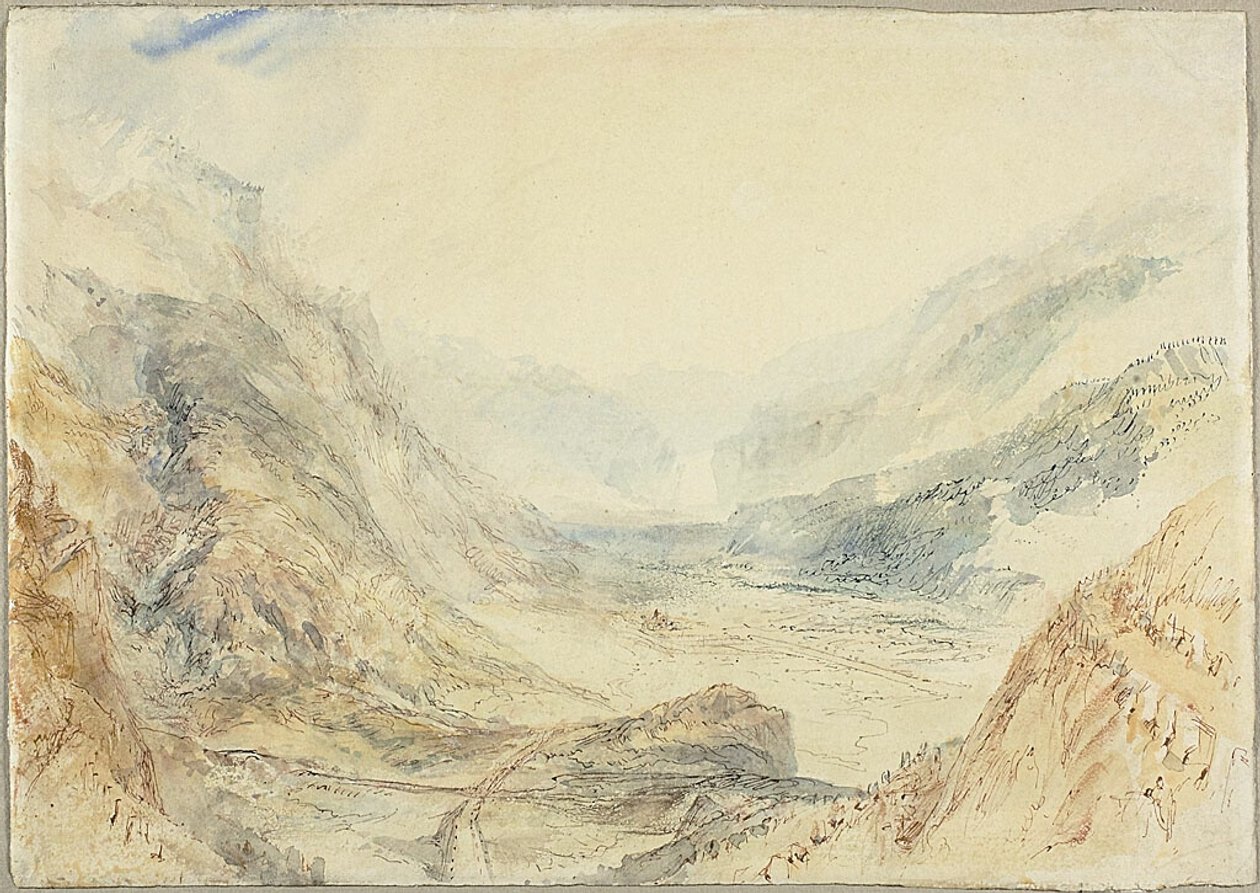 Vista sul Passo del San Gottardo, Svizzera da Joseph Mallord William Turner