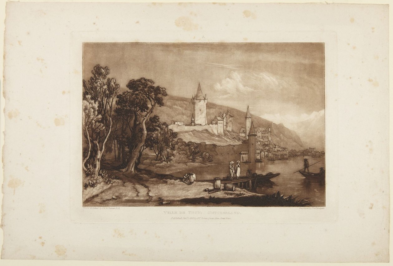 Ville de Thun, Svizzera da Joseph Mallord William Turner