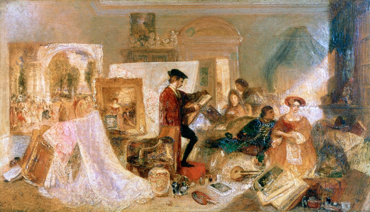 Studio di Watteau secondo le regole di Fresnoy, 1831 da Joseph Mallord William Turner