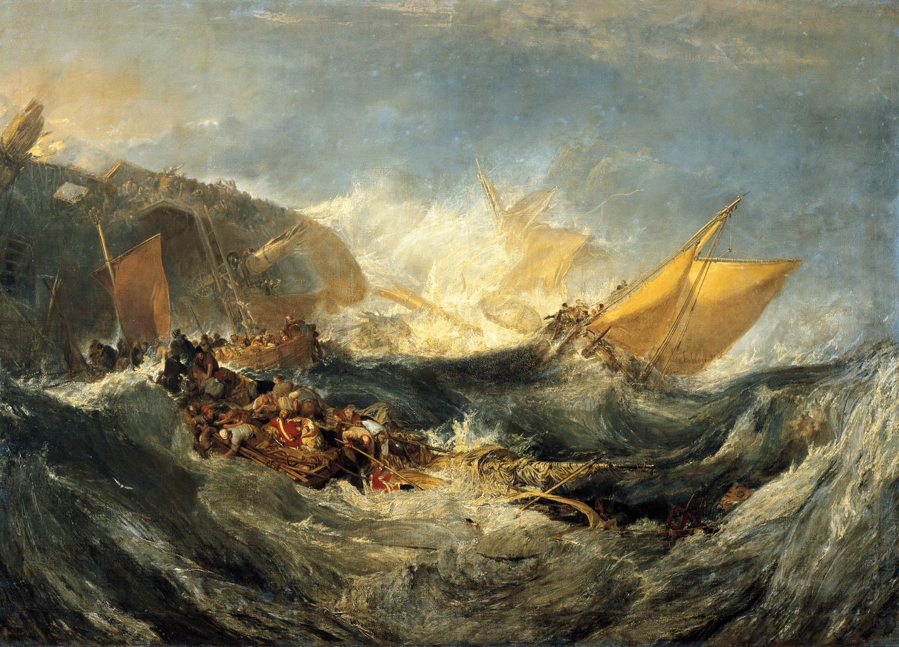 Naufragio di una nave da trasporto, c.1810 da Joseph Mallord William Turner