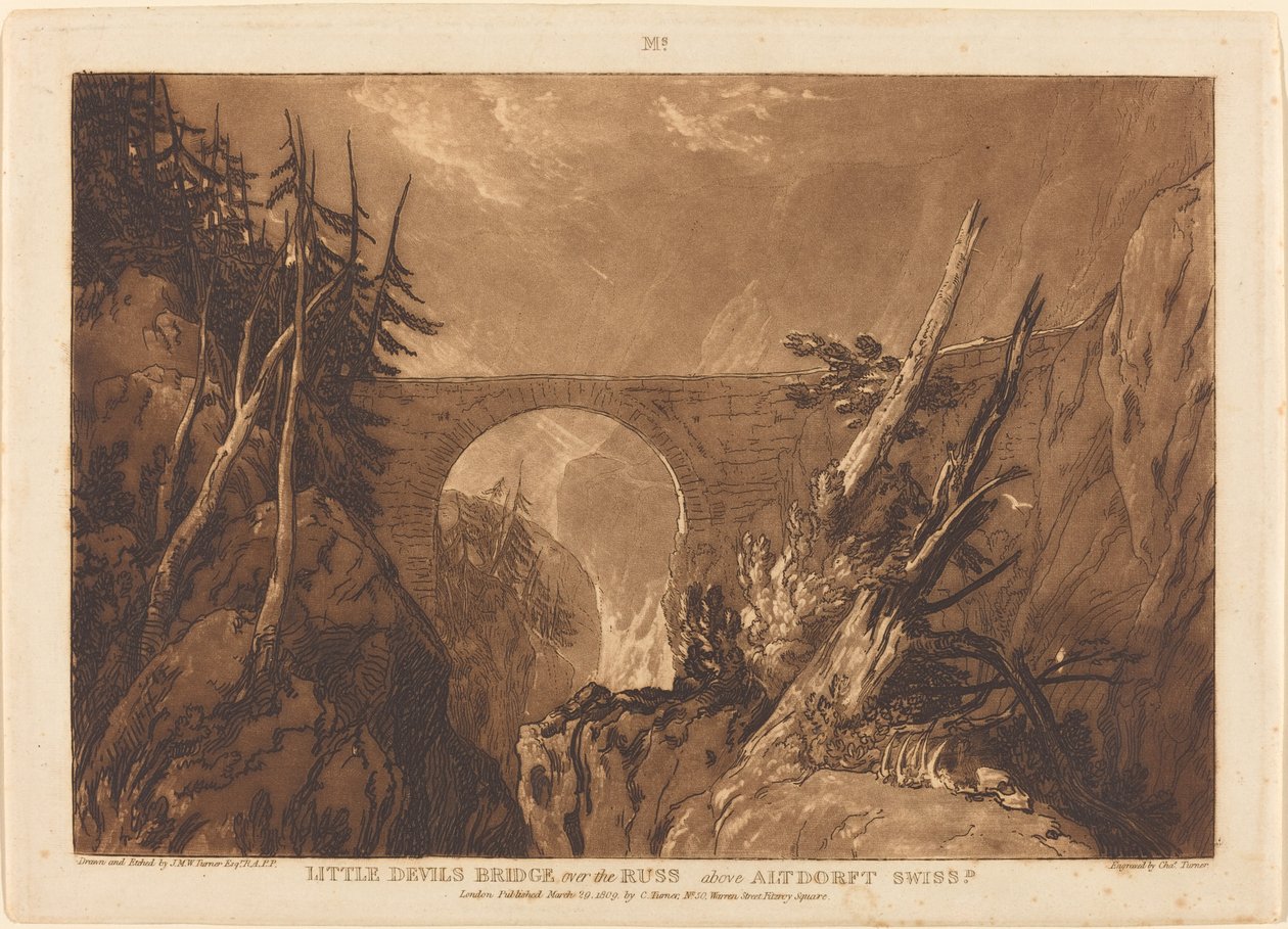 Ponte del Diavolo da Joseph Mallord William Turner and Charles Turner