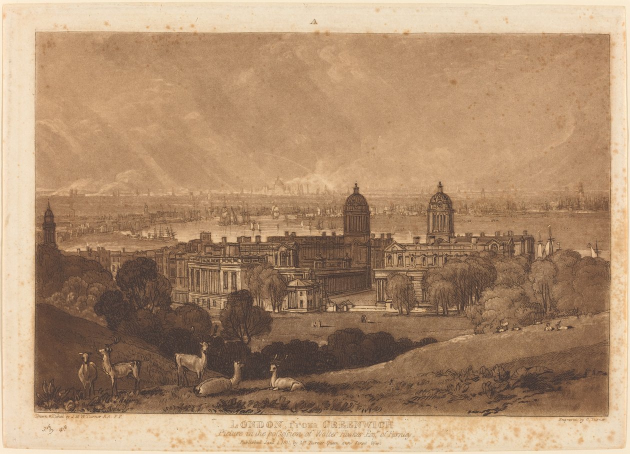 Londra da Greenwich da Joseph Mallord William Turner and Charles Turner